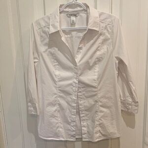 White House Black Market Crisp White Blouse